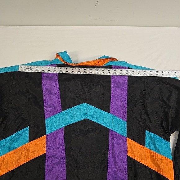 Vintage 80s Adidas Track Jacket Mens Size XL Purple Teal Orange Black Trefoil - Picture 10 of 16